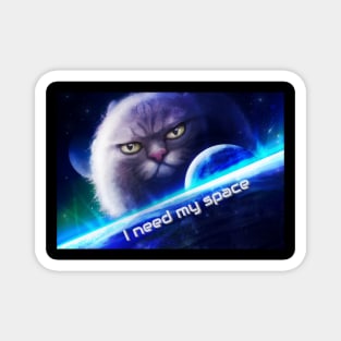 I need my space planetary cat Magnet