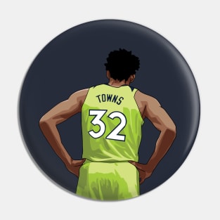 Karl-Anthony Towns Vector Back Green Pin