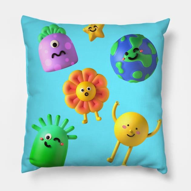 CUTE 3D PRINT Pillow by SUGARCOATED