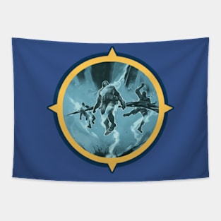 Trickster Temporal Blade Logo Tapestry