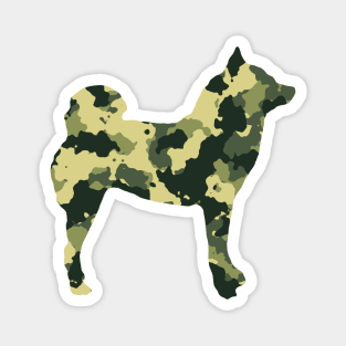 Lilly the Shiba Inu Silhouette - Camo on White Magnet