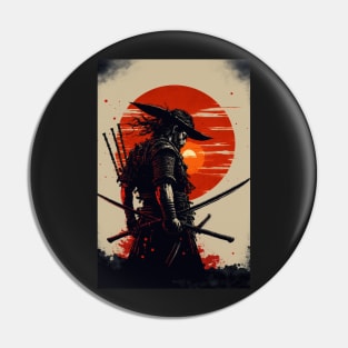 The Crimson Sun: A Symbol of the Epic Warrior in Japanese Culture Pin