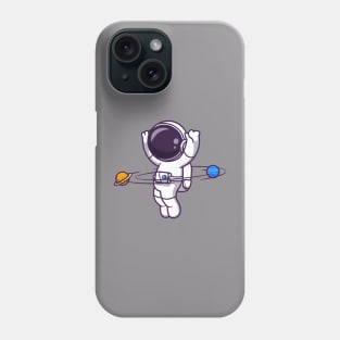 Astronaut Playing Planet Ball Cartoon Phone Case