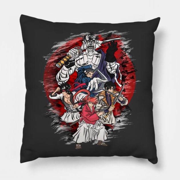 Himura The Red Haired Samurai Pillow by KakenC