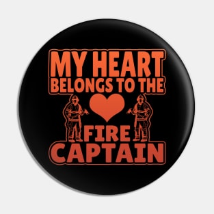 My Heart Belongs to the Fire Captain Pin