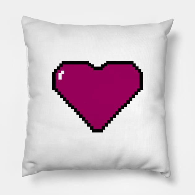 Pixel heart Pillow by The Smudge