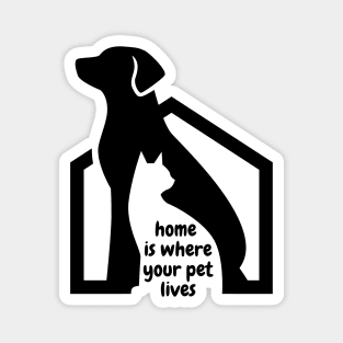 home is where your pet lives Magnet