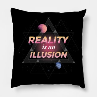 Reality Is Illusion Graphic Tee Pillow