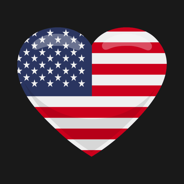 USA Flag Heart by SunburstGeo