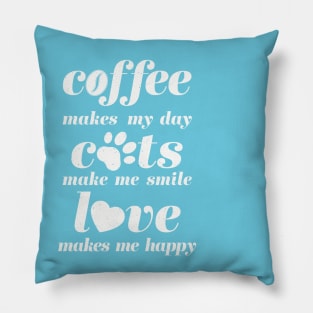 Coffee.Cats.Love Pillow