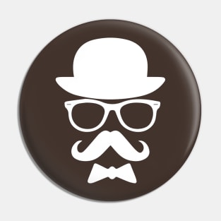 Hat, Glasses, Mustache, and Bow Tie Pin