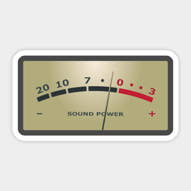 Sound meter - Sound Meter - Sticker | TeePublic Sound meter - Sound Meter - Sticker | TeePublic