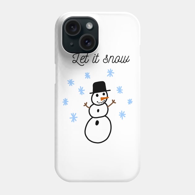 Let It Snow Phone Case by RockyCreekArt