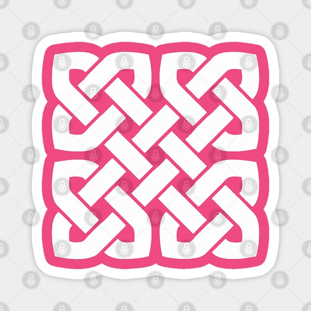 Celtic Interwoven Endless Knot Geometric Pattern 7 Magnet by taiche