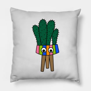 Cute Cactus Design #218: Cacti In Nice Planter Pillow