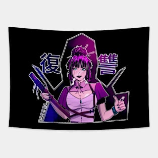 Warrior Girl yandere Tapestry