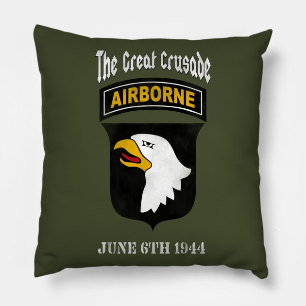 101st Airborne Great Crusade Pillow by DistractedGeek