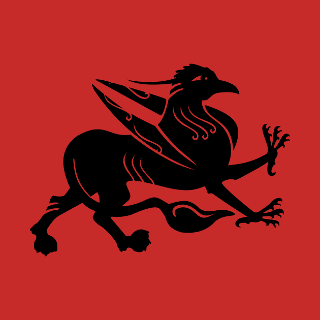 Medieval Royal Griffin Silhouette by XOOXOO