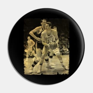 Jerry West - Vintage Design Of Basketball Pin