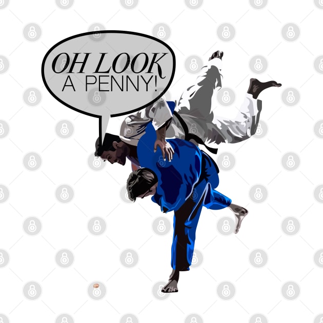 Jiu Jitsu - Hip Toss - Funny Jiu Jitsu Vector Illustration by WaltTheAdobeGuy