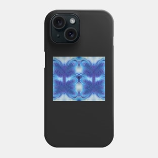 Indigo Aesthetic - Blue Fractals Abstract Pattern Phone Case