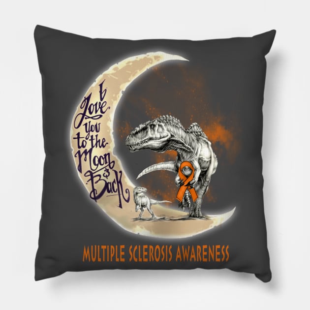 multiple sclerosis dinosaur Pillow by TeesCircle