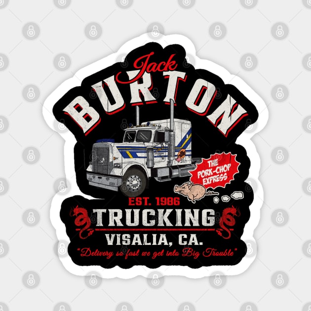 Jack Burton Pork Chop Express Trucking Magnet by Alema Art