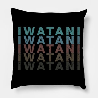 Vintage Proud Name Iwatani Personalized Birthday Retro Pillow