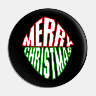 Merry Christmas in circle Pin