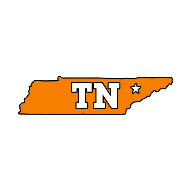 Tennessee State Orange Tennessee TShirt TeePublic
