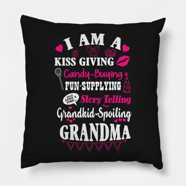 Grandkid Spoiling Grandma Pillow by ryanjaycruz