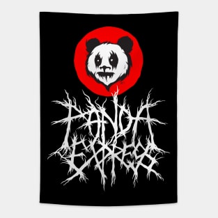 Kvlt Black Metal Panda Fast Food Logo Tapestry