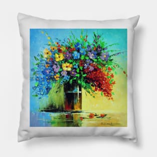 A bouquet of wildflowers Pillow