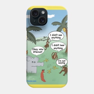 Enormously Funny Cartoon See No Evil Phone Case