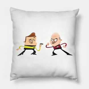 Kirk Vs Picard Pillow