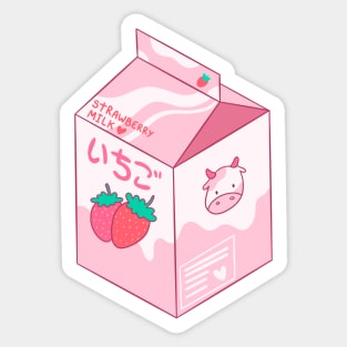 Kawaii Anime Chibi - Strawberry lover' Sticker