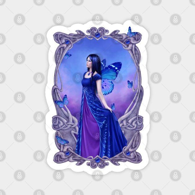 Sapphire Birthstone Fairy Magnet by silverstars