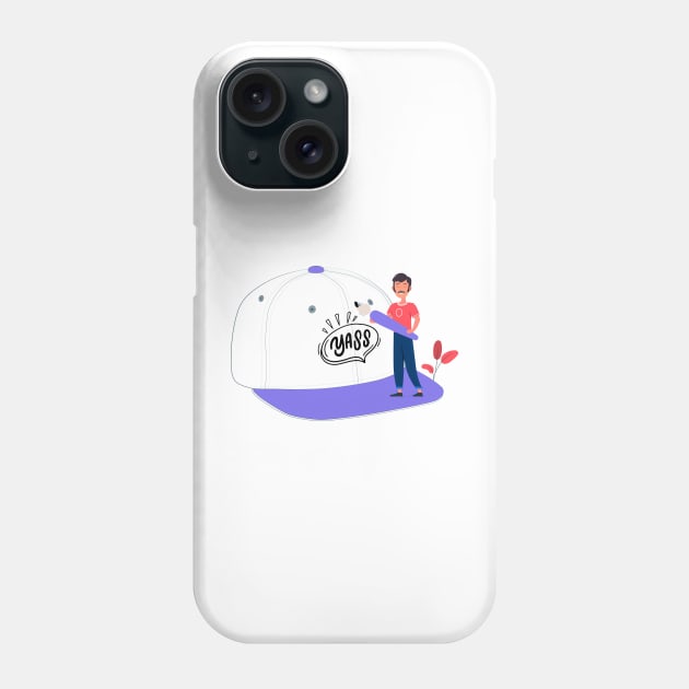 graphic designer Draws on a cap Phone Case by Hakubiya