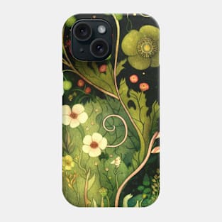 Watercolor Forest, Woodland Landscape Phone Case