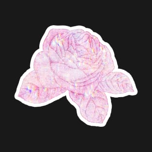 Pink holographic rose T-Shirt