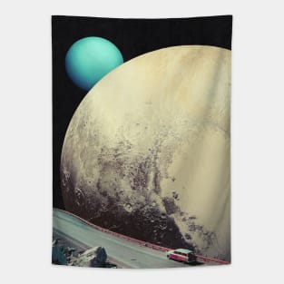 Old Friend Pluto - Space Aesthetic, Retro Futurism, Sci Fi Tapestry