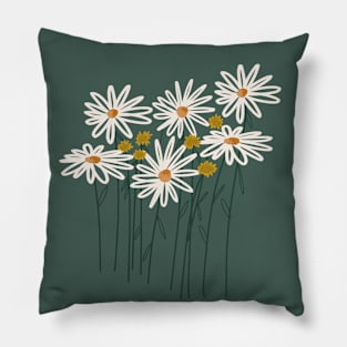 Golden Hour Flowers Pillow