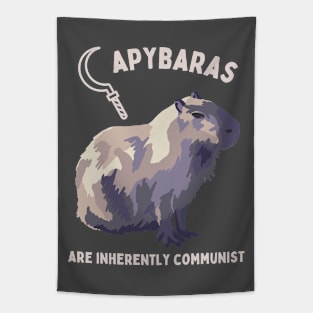 Capybaras Are Inherently Communist Tapestry