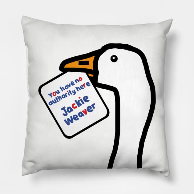 Game Goose Portrait Jackie Weaver Memes Mashup Pillow by ellenhenryart