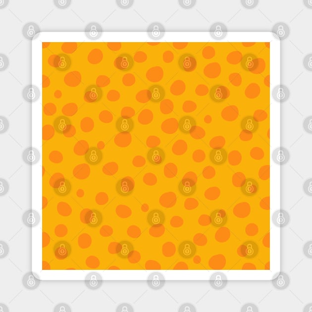 Orange Dots Magnet by latheandquill