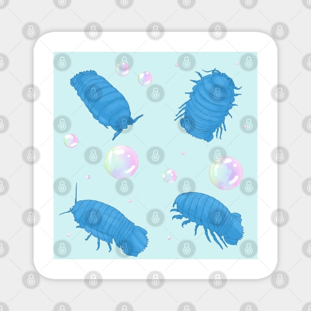 Blue Isopods and Bubbles Magnet by TrapperWeasel