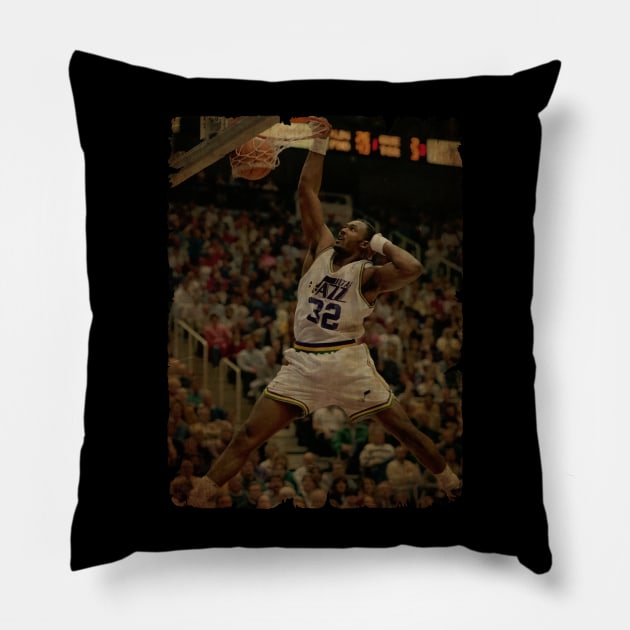 Dunk Karl Malone Vintage Pillow by Milu Milu