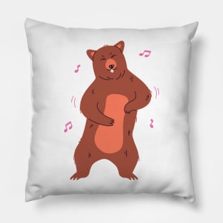 Funny Dancing Bear Pillow