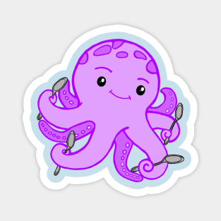 Spoonie Octopus (Purple) Magnet