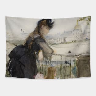 On the Balcony by Berthe Morisot Tapestry